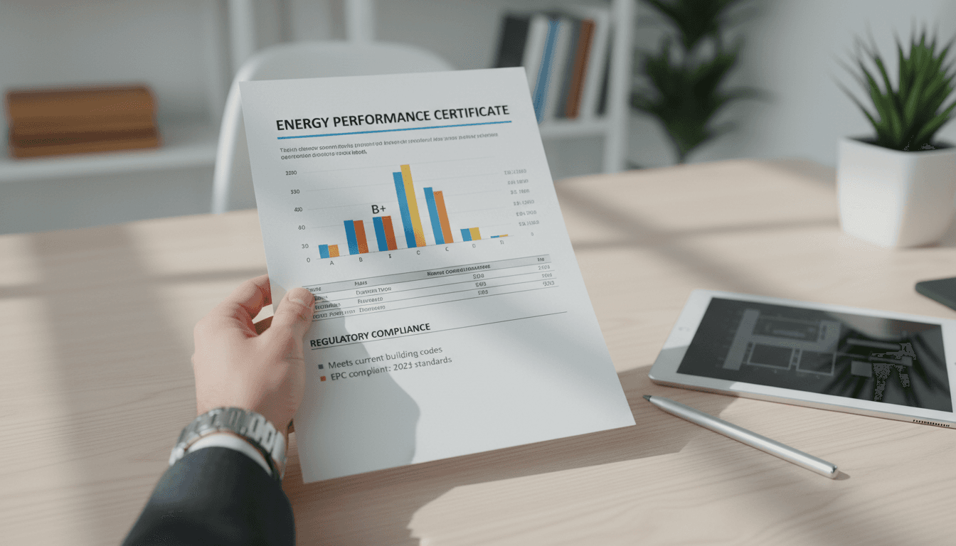 Rapport de diagnostic immobilier avec graphiques de performance énergétique